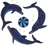 Blue Dolphin swimming pool mosaic